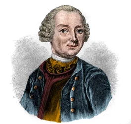Portret EWALD CHRISTIAN VON KLEIST (1715-1759) Poeta niemiecki.