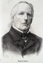 Portret Edgara (Edgarda) Quineta, francuskiego historyka (1803 - 1875)