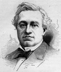 Portret Edmonda Gota (1822-1901), francuskiego komika, członka Komedii Francuskiej. Grawer w „”Le Monde Illustré””n¡1168 z dnia 16 sierpnia 1879 r.