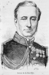 Portret Edmonda Juriena de La Graviere (1812-1892), admirała francuskiego.