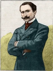 Portret Edmonda Rostanda (1868-1918), francuskiego poety i dramaturga.