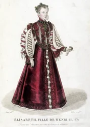 Portret Elżbiety, córki Henryka II, króla Francji (1519-1559).