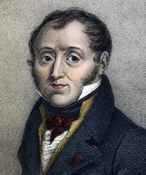 Portret Emmanuela de Las Cases (1766-1842) Francuski historyk - rycina z XIX wieku