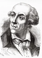 Portret Etienne Clavière (1768 - 1793), ministra finansów w rządzie Girondin (marzec 1792) - w Histoire de France autorstwa Henri Martina. b.d. 19 wiek.