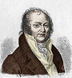 Portret Etienne Geoffroy Saint Hilaire Saint Hilaire (Saint-Hilaire) (1772-1844), francuski przyrodnik. Grawerunek z 1835 roku.