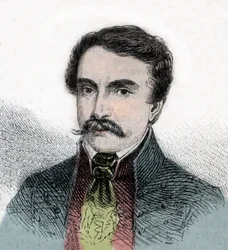 Portret Ferenca Deaka (1803-1876), węgierskiego polityka - Rycina z „Świata sławnego””