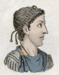 Portret Flawiusza Honoriusza (384-423), cesarza rzymskiego.
