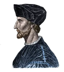 Portret Francois Rabelais (1494-1553), francuskiego pisarza i lekarza.