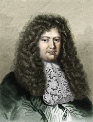Portret François Michel Le Tellier, markiza de Louvois (1639 - 1691), francuskiego polityka - w Histoire des Français autorstwa Lavallée, rycina, bd.