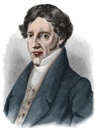 Portret Franza Grillparzera (1791-1872), austriackiego dramaturga.