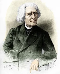 Portret Franciszka Liszta (1811-1886) węgierskiego kompozytora i pianisty.