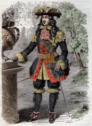 Portret Gabriela Nicolasa de la Reynie (1625-1709) pierwszego generała porucznika policji Paryża” (Portret Gabriela-Nicolasa de la Reynie, założyciela pierwszej nowoczesnej policji) Grawer XIX w. Zbiory prywatne
