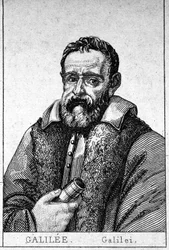 Portret Galileo Galilei dit Galilee (1564-1642).