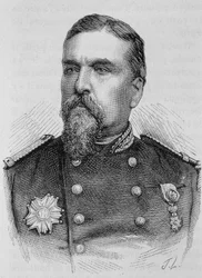Portret generała Ducrota (1817 - 1882). Rycina z końca XIX wieku w „Histoire de France” H. Martina.