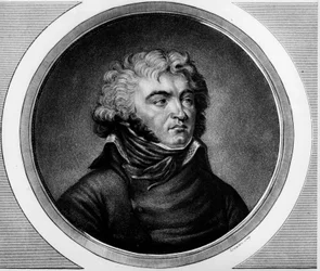 Portret generała Jeana Baptiste Klebera (1753-1800). Grawer w „”Kompletny zbiór obrazów historycznych rewolucji francuskiej, w trzech tomach.””” 1804.