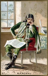 Portret generała Marceau (1769 - 1796). Chromolitografia z końca XIX wieku.