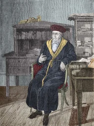 Portret Georga Wilhelma Friedricha Hegla w jego gabinecie (1770 - 1831) filozof niemiecki