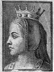 Portret Gerberge z Saksonii (ok. 913-968 lub 969), królowej Francji, żony Ludwika IV z Outremer.