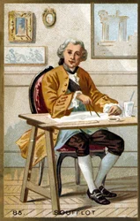 Portret sufletu Germaina (1713 - 1780), francuskiego architekta. Chromolitografia z końca XIX wieku.