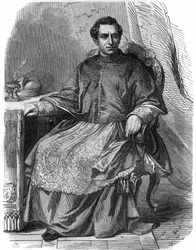 Portret Giacomo Antonelli (1808-1878), włoskiego kardynała i sekretarza stanu rządu papieskiego.
