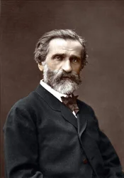 Portret Giuseppe Verdiego (1813-1901), włoskiego kompozytora.