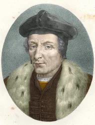 Portret Guillaume Bude (Budee) (Budaeus) (1467-1540), grawerowanie XIX wieku.