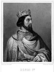 Portret Henryka I (ok. 1008 - 1060), króla Francji - w „Histoire des Français” Lavallée, rycina, sd.