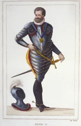Portret Henryka IV (1553-1610), króla Francji Rycina z 1830 r