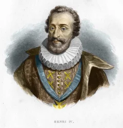 Portret Henryka IV (1553 - 1610), króla Francji grawerującego XIX wiek