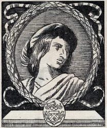 Portret Herculesa Savinien Cyrano de Bergerac, francuskiego pisarza. Od 1928 roku.