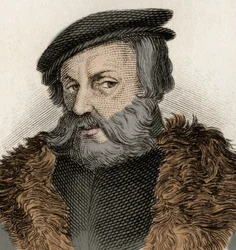 Portret Hernana Cortesa (1485-1547), hiszpańskiego konkwistadora.