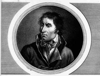 Portret Jeana Baptiste Carriera (1756 - 1794), francuskiego polityka. Grawer w „”Kompletny zbiór obrazów historycznych rewolucji francuskiej, w trzech tomach.””” 1804.