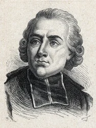Portret Jean Sibrake (Jean-Sibrakes) (lub Siffrein) opactwa Maury (1746-1817), francuskiego kardynała i archeweka Paryża, członka francuskiej Akademii - Grawerowanie z 1889 r.