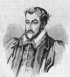 Portret Joachima du Bellay: francuski poeta (chateau du Liré, Maine-et-Loire