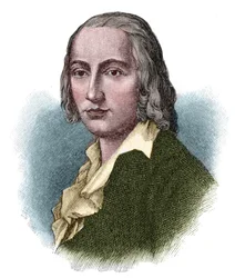 Portret Johanna Christiana Friedricha Holderlina (1770-1843), niemieckiego poety i myśliciela romantycznego.