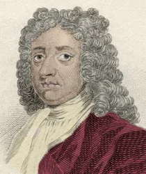 Portret Johna Churchilla, pierwszego księcia Marlborough (1650-1722), angielskiego generała i męża stanu. Rycina XIX wieku.