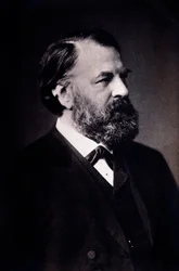 Portret Józefa Joachima (1831-1907) Węgierskiego skrzypka, kompozytora i reżysera Foto. Mediolan, biblioteca del conservatorio
