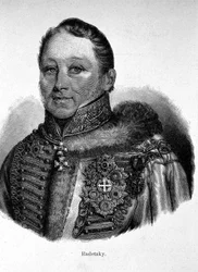 Portret Józefa Radetzky, hrabiego von Radetz (1766 - 1858), austriackiego Feld-Marechala.