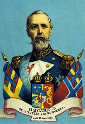 Portret króla Oscara II. Król Szwecji i Norwegii. 1829-1907.