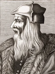 Portret Leonarda da Vinci (Leonardo da Vinci) (1452 - 1519).