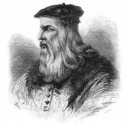 Portret Leonarda da Vinci (Leonardo da Vinci) (1452 - 1519).
