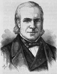 Portret Louis Antoine Garnier-Pages (Garnier Pages) (1803-1878). Rycina z końca XIX wieku w „Histoire de France” H. Martina.