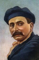 Portret Louisa Bleriota (1872-1936), francuskiego lotnika i przemysłowca.