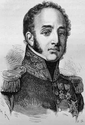 Portret Louisa Gabriela (Louis-Gabriel) Sucheta (1770-1826). Rycina z końca XIX wieku w „Histoire de France” H. Martina.