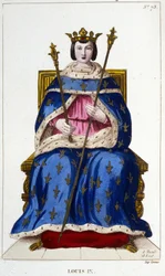 Portret Ludwika IX lub Świętego Ludwika (1214 - 1270).