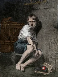 Portret Ludwika XVII (1785-1795) w więzieniu świątynnym, Paryż”