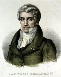 Portret Luigiego Cherubiniego (1760-1842), włoskiego kompozytora.