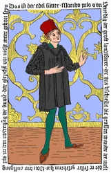 Portret Marco Polo (w. 1254 - 1324)