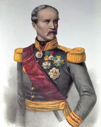 Portret Marechala Patrice de Mac Mahon (Mac-Mahon) (1808-1893) w czasach wsi włoskiej
