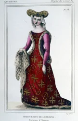 Portret Marguerite autorstwa Lorraine Vaudémont, księżnej Alençon (1463-1521).